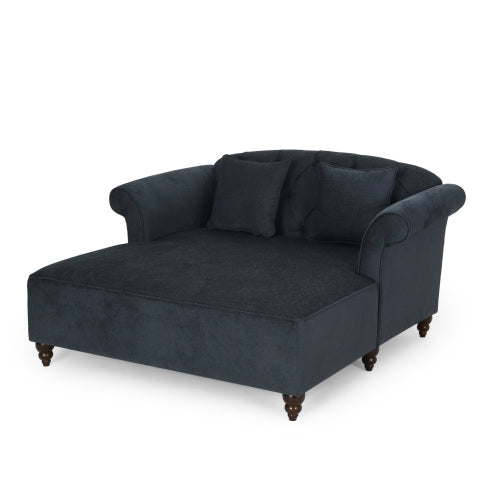English Elm Christopher Knight Home® - Loveseat Chaise Lounge Part - Luxurious Charcoal Upholstered Seating For Cozy Relaxation & Style 68104.00BFCHAR