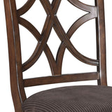 English Elm Brown and Dark Walnut Cross Back Side Chairs (Set Of 2)