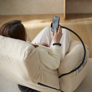 English Elm Adjustable ergonomic gaming lounge chair with 360° swivel, spring seat comfort and phone holder Beige W244P172637