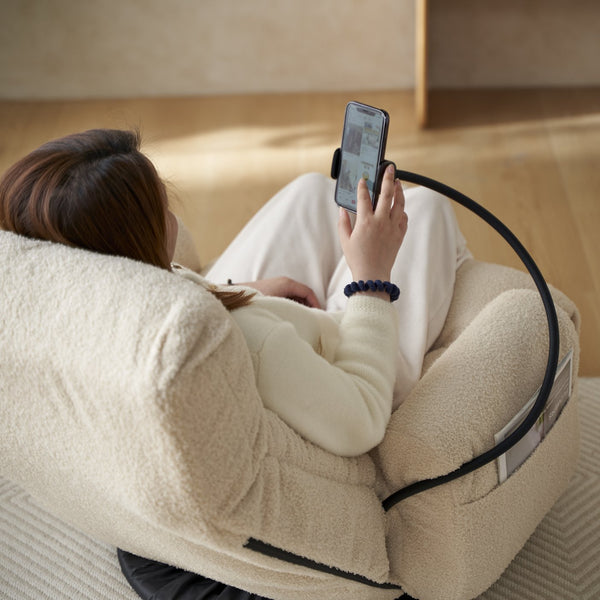 English Elm Adjustable ergonomic gaming lounge chair with 360° swivel, spring seat comfort and phone holder Beige W244P172637