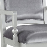 English Elm Grey and Platinum Upholstered Arm Chairs (Set Of 2)