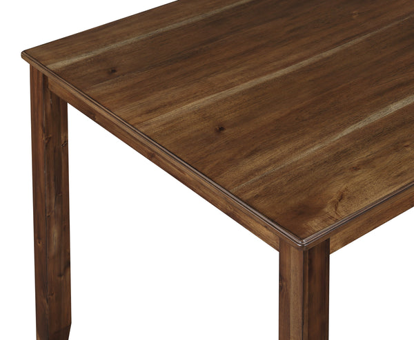 English Elm Casual 5-Piece Counter Height Dining Set with Brown Square Table & 4 Chairs — Elegant, Space-Saving Design B011P184055