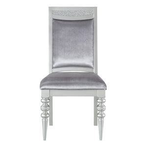 English Elm Grey and Platinum Upholstered Side Chairs (Set Of 2)