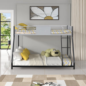 English Elm Metal Twin Over Full Bunk Bed - Heavy-Duty Steel Frame, Safety Guardrails, No Box Spring Needed! W427P154966