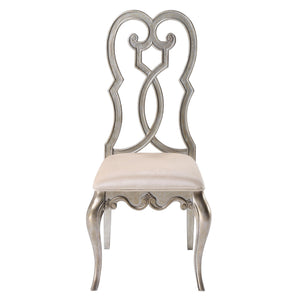 English Elm Ivory Queen Anne Side Chairs Set of 2 — Plush Padded Seats, Intricate Scroll Detailing, Vintage Charm B062P182705