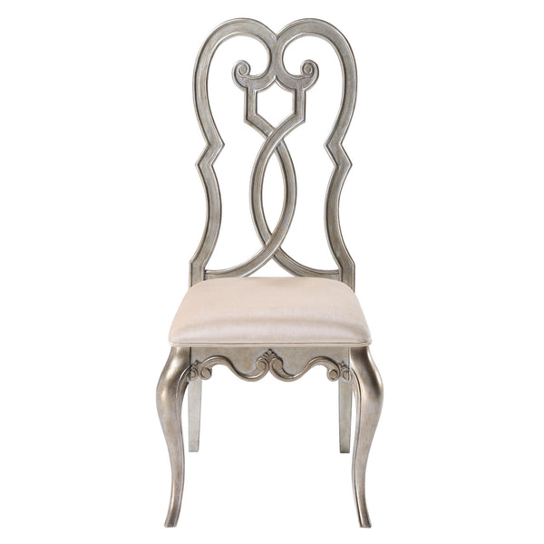 English Elm Ivory Queen Anne Side Chairs Set of 2 — Plush Padded Seats, Intricate Scroll Detailing, Vintage Charm B062P182705
