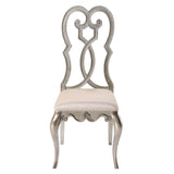 English Elm Ivory and Antique Champagne Side Chairs (Set Of 2)