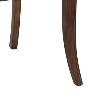 English Elm Brown Cross Back Side Chairs Set Of 2 - Elegant Brown Upholstery With Timeless Dark Walnut Finish B062P182697