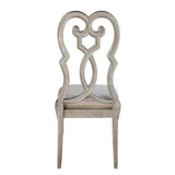 English Elm Ivory and Antique Champagne Side Chairs (Set Of 2)