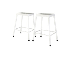 English Elm Counter Stools Set of 2 Powder Coated Steel with Footrest for Kitchen Islands B091P184053