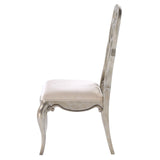 English Elm Ivory and Antique Champagne Side Chairs (Set Of 2)