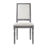 Farmhouse Cream & Grey Side Chairs (Set of 2) - Padded Seats, Quality Wood Construction