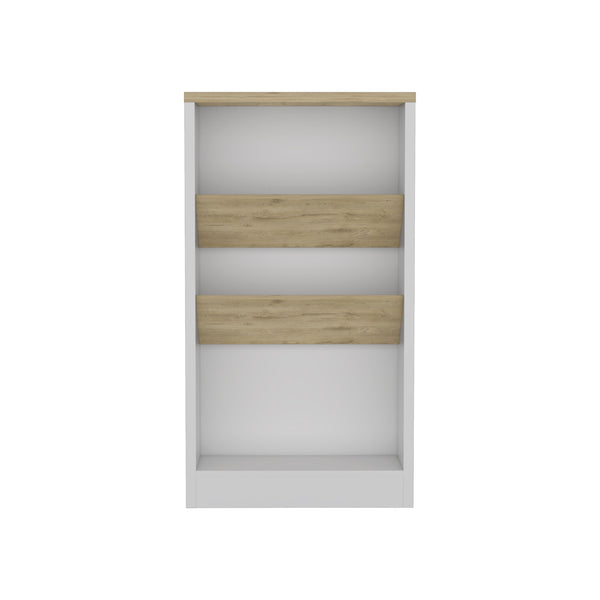 English Elm Syrah Multicolor Kitchen Island with Wide Durable Top, Bottle Display Shelves & Low Storage Shelf B070102697