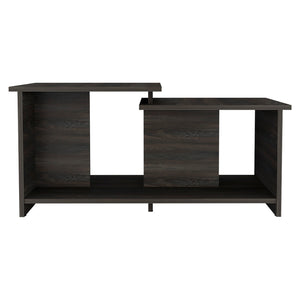 English Elm Wema Espresso 3 Coffee Table with Lower Open Shelf, Modern Two-Level Particle Board Design, Easy Assembly B20092119