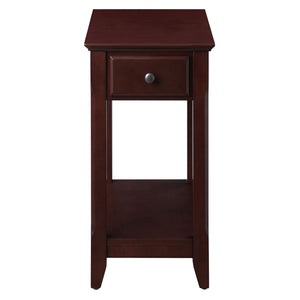 English Elm Espresso Solid Wood Accent Table with Drawer & Bottom Shelf, Compact Nightstand for Apartments Dorms (99) B062P181363