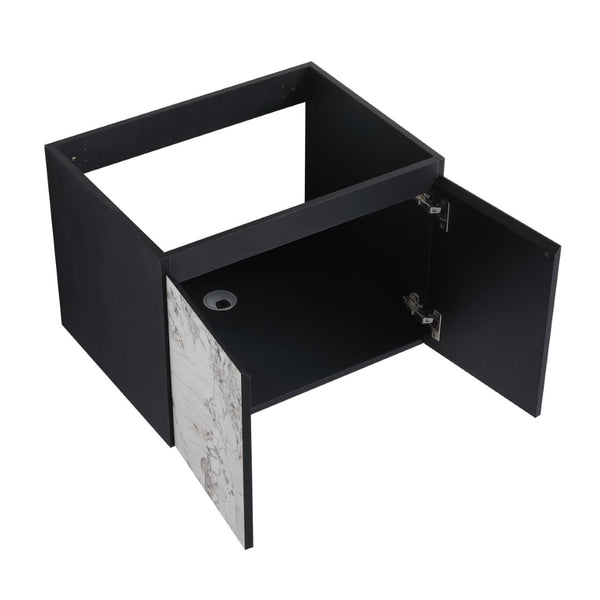 English Elm 24'' Floating Wall-Mounted Bathroom Vanity With Ceramic Sink, Soft-Close Doors & Modern Design P5 W999S00173-GIGA