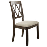 English Elm Beige and Salvage Brown Open Back Side Chairs (Set Of 2)