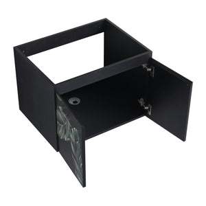 English Elm 24'' Floating Wall-Mounted Bathroom Vanity With Soft-Close Doors & Ceramic Sink For Modern Spaces W999S00176