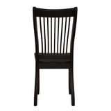 English Elm Black Side Chairs With Slatted Backrest (Set Of 2)