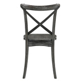 English Elm Rustic Grey Open Backrest Side Chairs (Set Of 2)