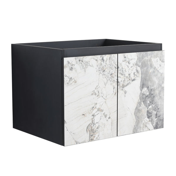 English Elm 24'' Floating Wall-Mounted Bathroom Vanity With Ceramic Sink, Soft-Close Doors & Modern Design P5 W999S00173-GIGA