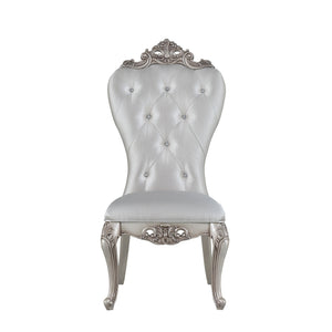 English Elm Cream Side Chairs Set Of 2 - Elegant Tufted Design In Golden Ivory, Perfect For Dining Rooms & More B062P182713