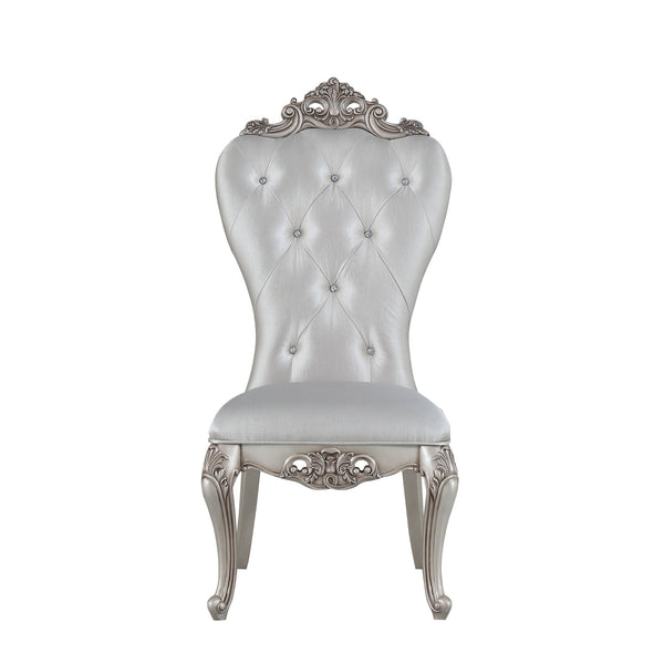 English Elm Cream Side Chairs Set Of 2 - Elegant Tufted Design In Golden Ivory, Perfect For Dining Rooms & More B062P182713