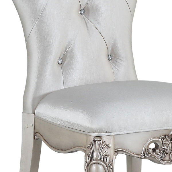 English Elm Cream Side Chairs Set Of 2 - Elegant Tufted Design In Golden Ivory, Perfect For Dining Rooms & More B062P182713