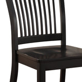 English Elm Black Side Chairs With Slatted Backrest (Set Of 2)