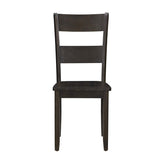 English Elm Distressed Walnut Ladder Back Side Chairs (Set Of 2)