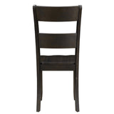 English Elm Distressed Walnut Ladder Back Side Chairs (Set Of 2)