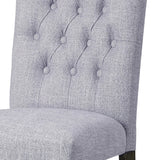 English Elm Grey and Grey Oak Side Chair With Button Tufted (Set Of 2)