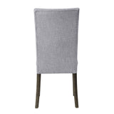 English Elm Grey and Grey Oak Side Chair With Button Tufted (Set Of 2)