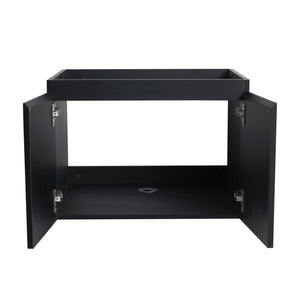 English Elm 24'' Floating Wall-Mounted Bathroom Vanity With Ceramic Sink, Soft-Close Cabinet & Modern Design W999S00170