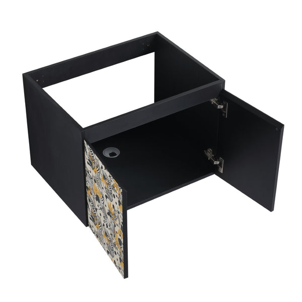 English Elm 24'' Floating Wall-Mounted Bathroom Vanity With Ceramic Sink, Soft-Close Doors & Modern Design P4 W999S00175-GIGA