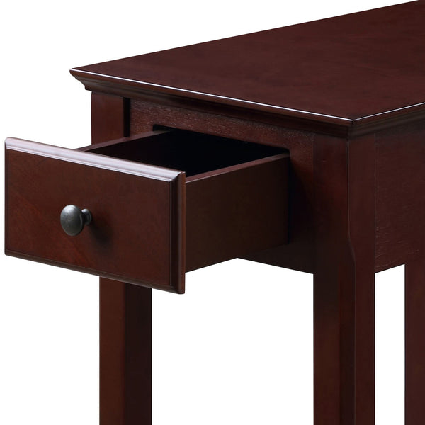 English Elm Espresso Solid Wood Accent Table with Drawer & Bottom Shelf, Compact Nightstand for Apartments Dorms (99) B062P181363