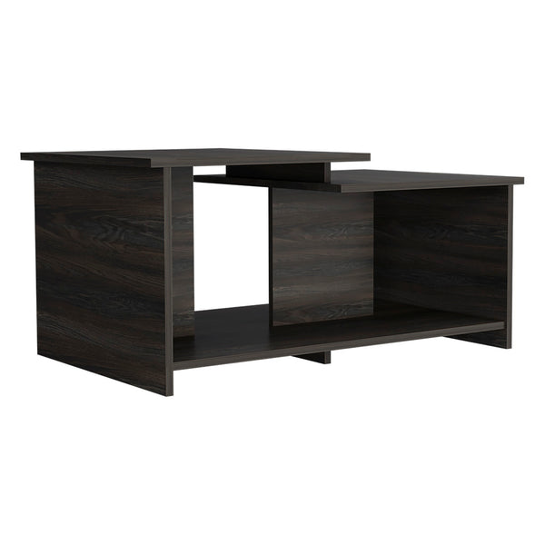 English Elm Wema Espresso Coffee Table with Lower Open Shelf, Modern Elegant Two-Tier Design, Easy Assembly B07092119