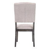 English Elm Beige and Weathered Grey Oak Tufted Back Side Chairs (Set Of 2)