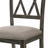 English Elm Beige and Weathered Grey Cross Back Side Chairs (Set Of 2)