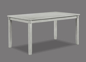 English Elm Rustic Driftwood 5-Piece Counter Height Dining Set with Square Tapered Table and Upholstered Stools Antique White+Gray 64 L x 40 W x 16 H B011P184616