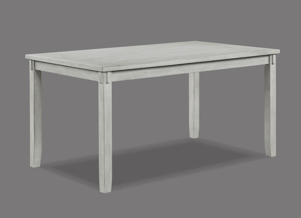 English Elm Rustic Driftwood 5-Piece Counter Height Dining Set with Square Tapered Table and Upholstered Stools Antique White+Gray 64 L x 40 W x 16 H B011P184616