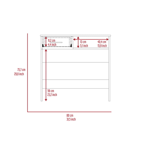English Elm Vizcaya Compact Home Office Set with Keyboard Tray, Single Drawer & 5-Shelf Bookcase in Black B20092121