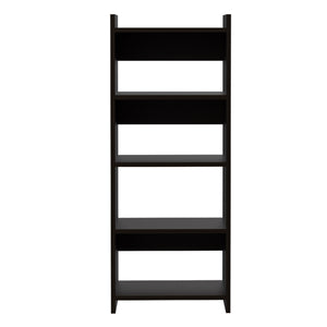 English Elm Vizcaya Compact Home Office Set with Keyboard Tray, Single Drawer & 5-Shelf Bookcase in Black B20092121