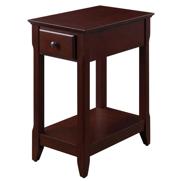 English Elm Espresso Solid Wood Accent Table with Drawer & Bottom Shelf, Compact Nightstand for Apartments Dorms (99) B062P181363