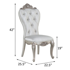 English Elm Cream Side Chairs Set Of 2 - Elegant Tufted Design In Golden Ivory, Perfect For Dining Rooms & More B062P182713