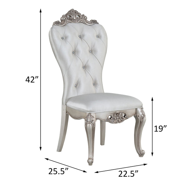 English Elm Cream Side Chairs Set Of 2 - Elegant Tufted Design In Golden Ivory, Perfect For Dining Rooms & More B062P182713