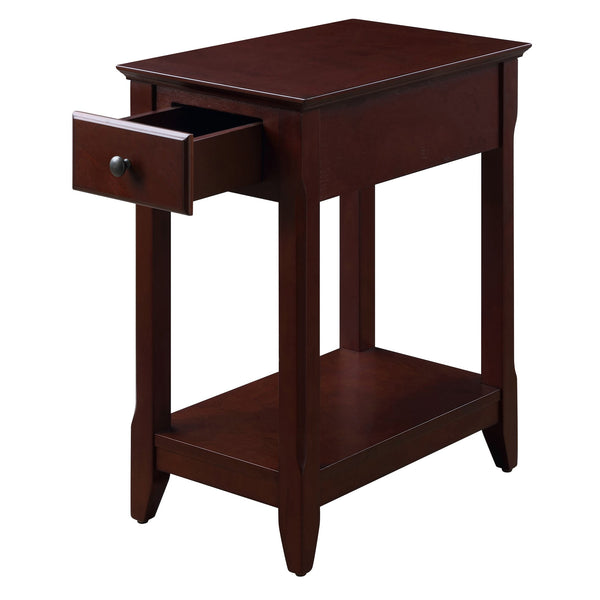 English Elm Espresso Solid Wood Accent Table with Drawer & Bottom Shelf, Compact Nightstand for Apartments Dorms (99) B062P181363