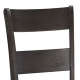 English Elm Distressed Walnut Ladder Back Side Chairs (Set Of 2)