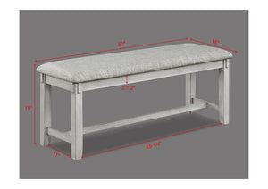 English Elm Rustic Farmhouse Rectangular Dining Set Six Seat X-back Chairs Driftwood Finish B011S00896