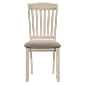 English Elm Tan and Cream Slatted Back Side Chairs (Set Of 2)